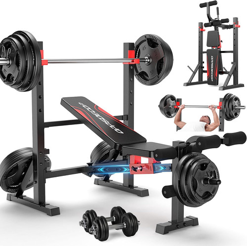Set panca pesi 900lb con - pesi, squat